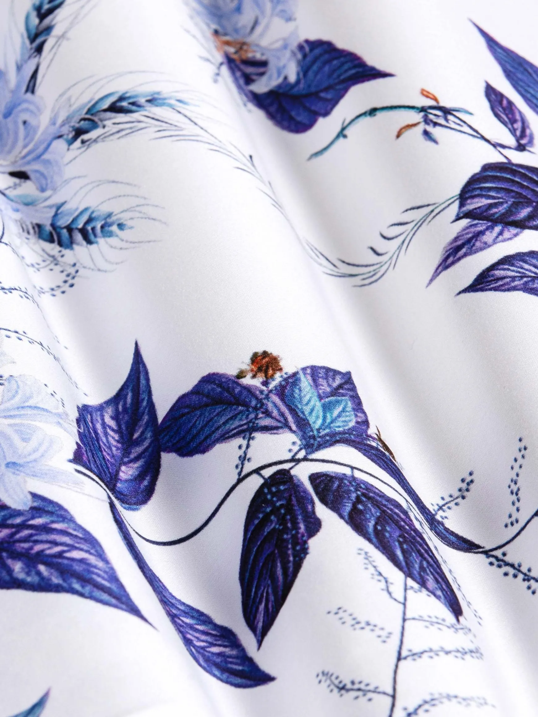 WAM DENIM Overhemd Lange Mouwen*Santorini White Floral Print Overhemd Lange Mouw