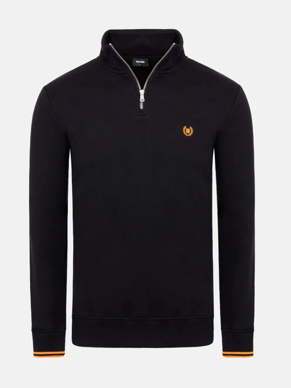 WAM DENIM Sweaters & Vesten*Santos Black High Neck Sweater