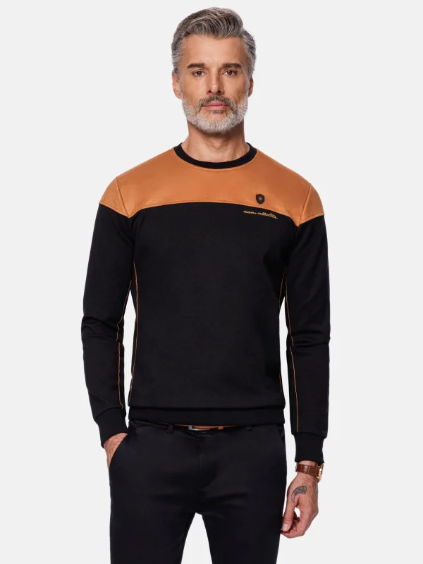 WAM DENIM Sweaters & Vesten*Sedona Round-Neck Peru Black Sweater