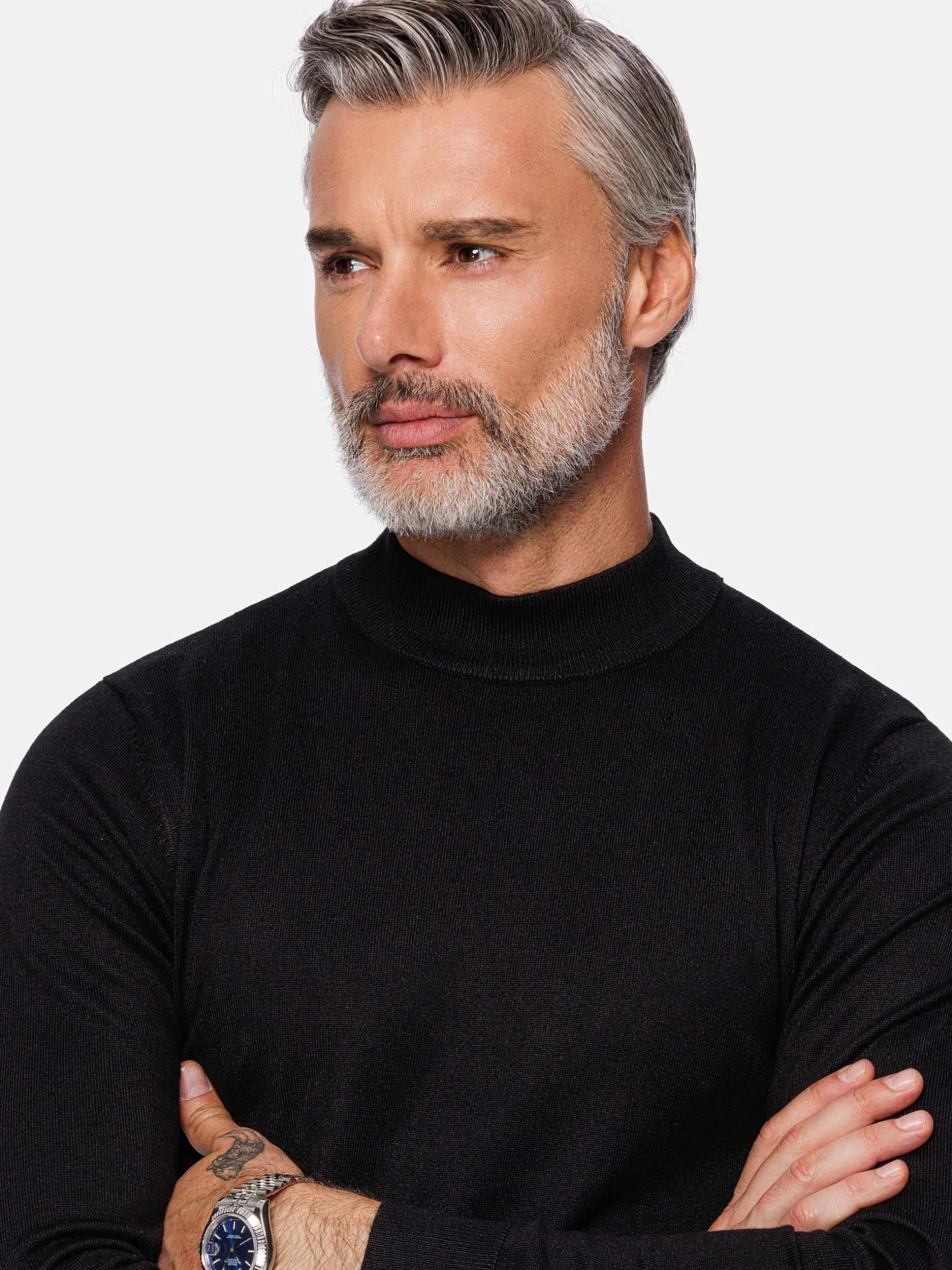 WAM DENIM Truien & Pullovers*Siena Round-Necked Black Pullover