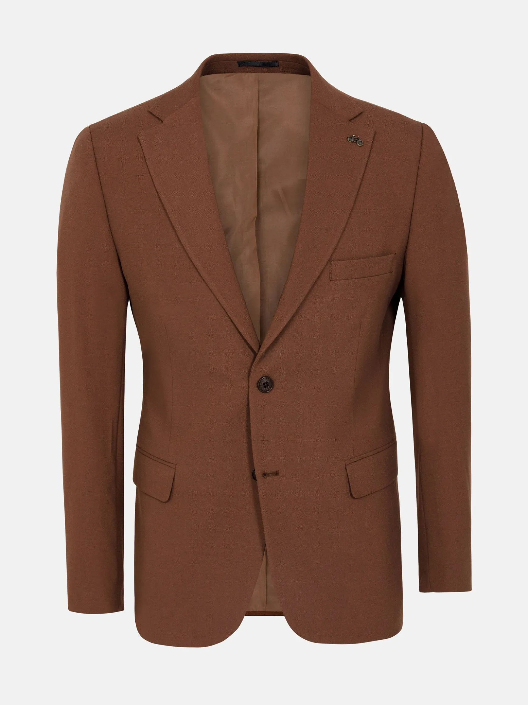 WAM DENIM Pakken & Maatwerk*Slim Fit Brown Textured Colbert