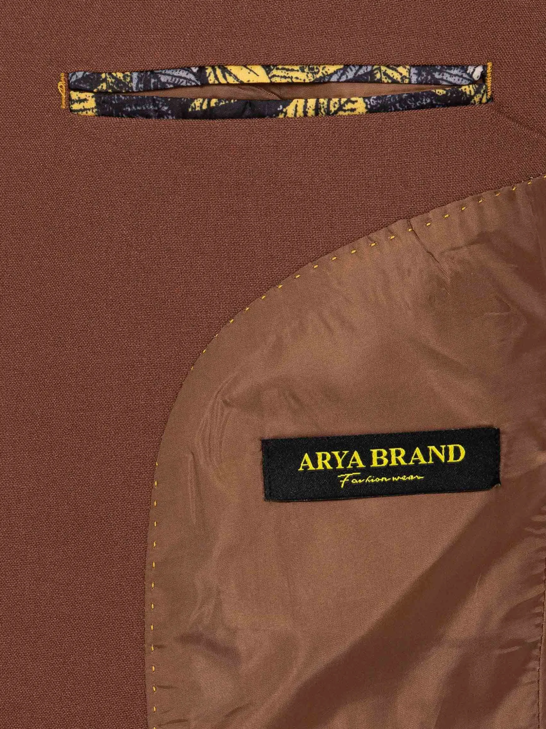 WAM DENIM Pakken & Maatwerk*Slim Fit Brown Textured Colbert