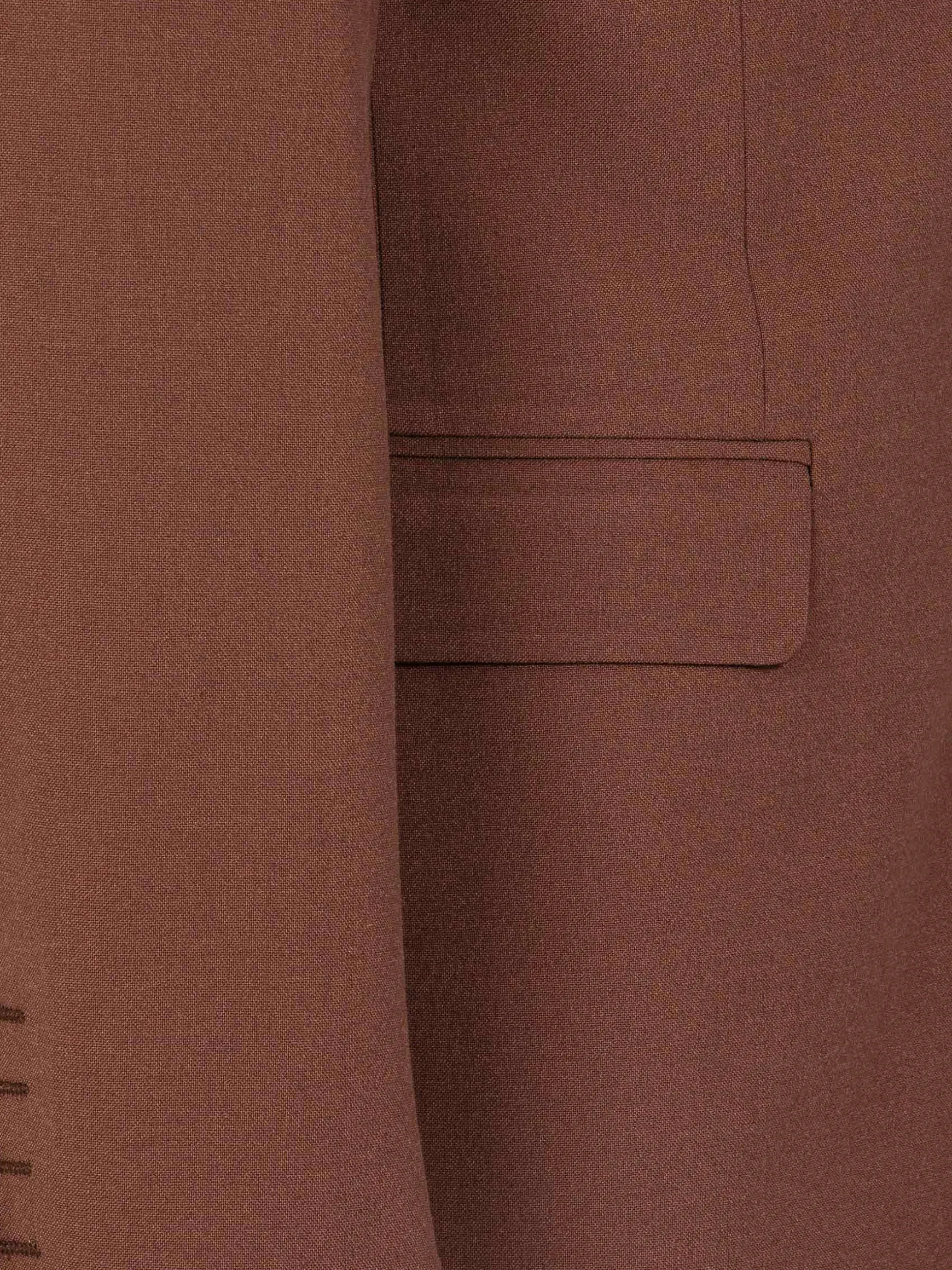 WAM DENIM Pakken & Maatwerk*Slim Fit Brown Textured Colbert