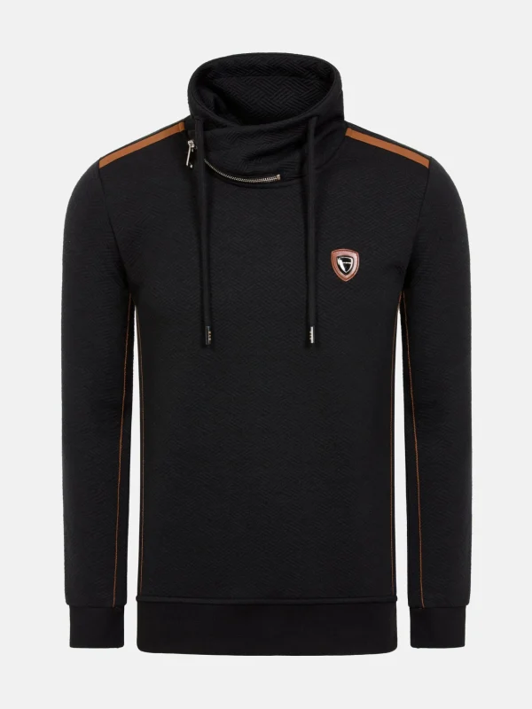 WAM DENIM Sweaters & Vesten*Solstice Slim Fit Black Sweater