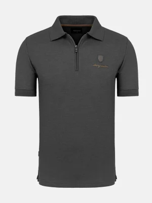 WAM DENIM Polo's*Soren Anthracite Polo