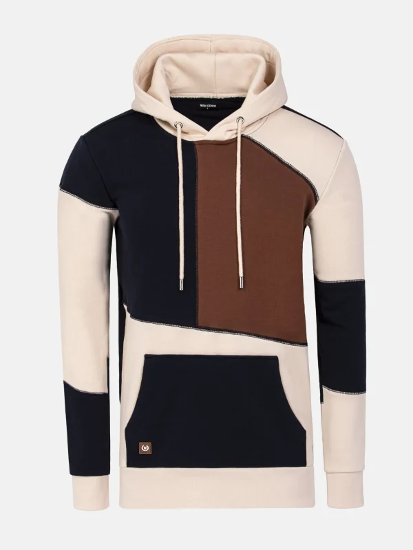 WAM DENIM Sweaters & Vesten*Sotano Hoodie Navy Beige Sweater