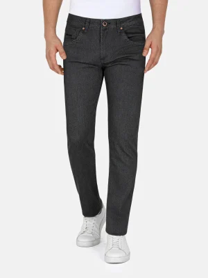 WAM DENIM Jeans*Twilight Mini Check Slim Fit Anthracite Jeans