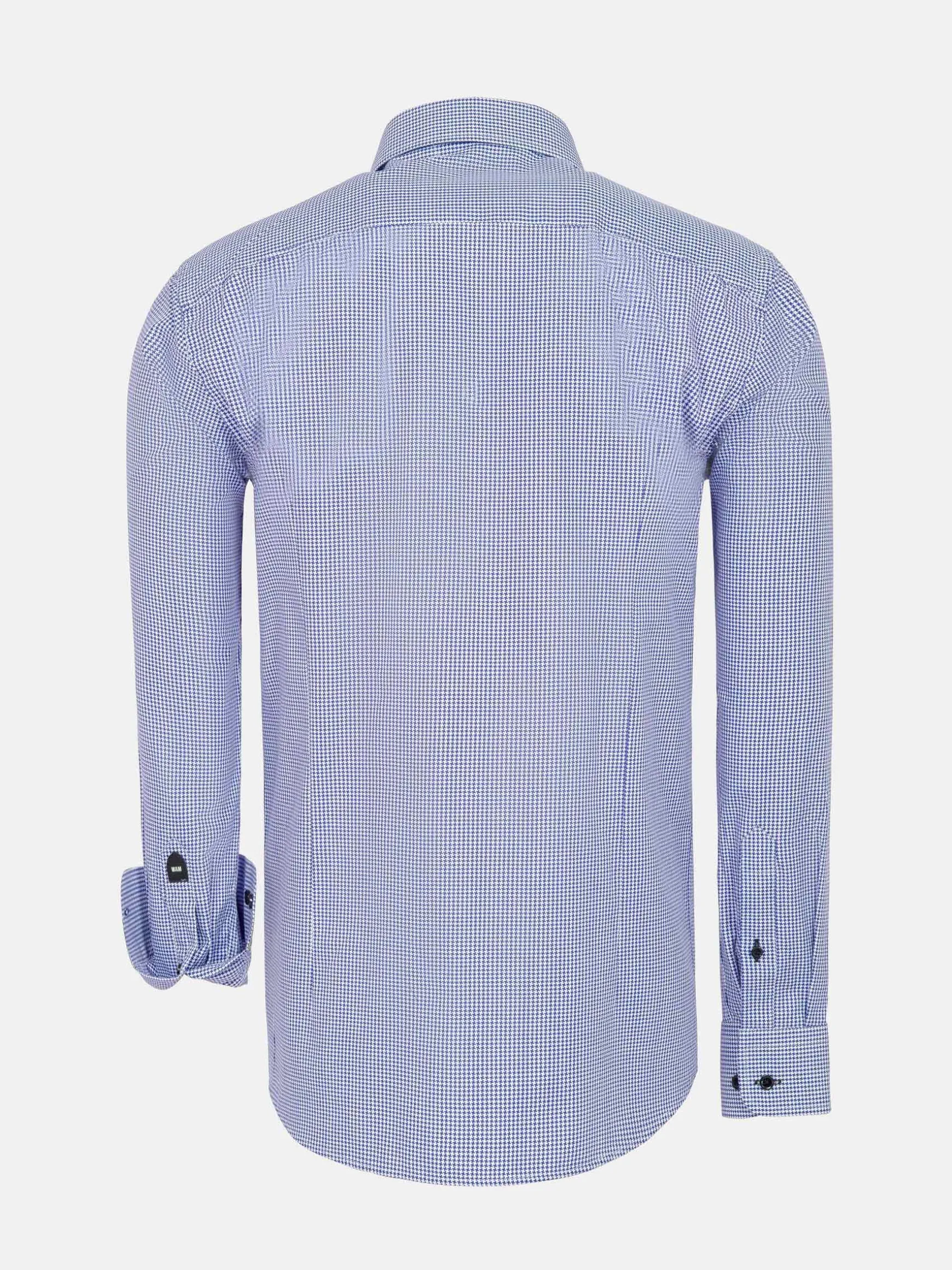 WAM DENIM Overhemd Lange Mouwen*Vermilion Checkered Blue Overhemd Lange Mouw