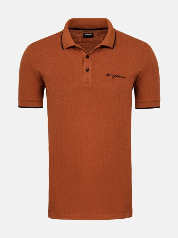 WAM DENIM Polo's*Violet Dark Orange Polo