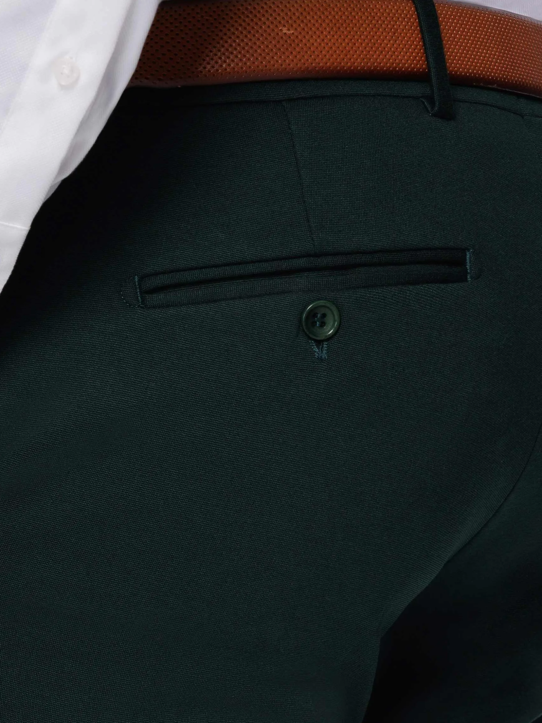 WAM DENIM Pakken & Maatwerk*Wayne Glen Check Slim Fit Green Suit Pantalon