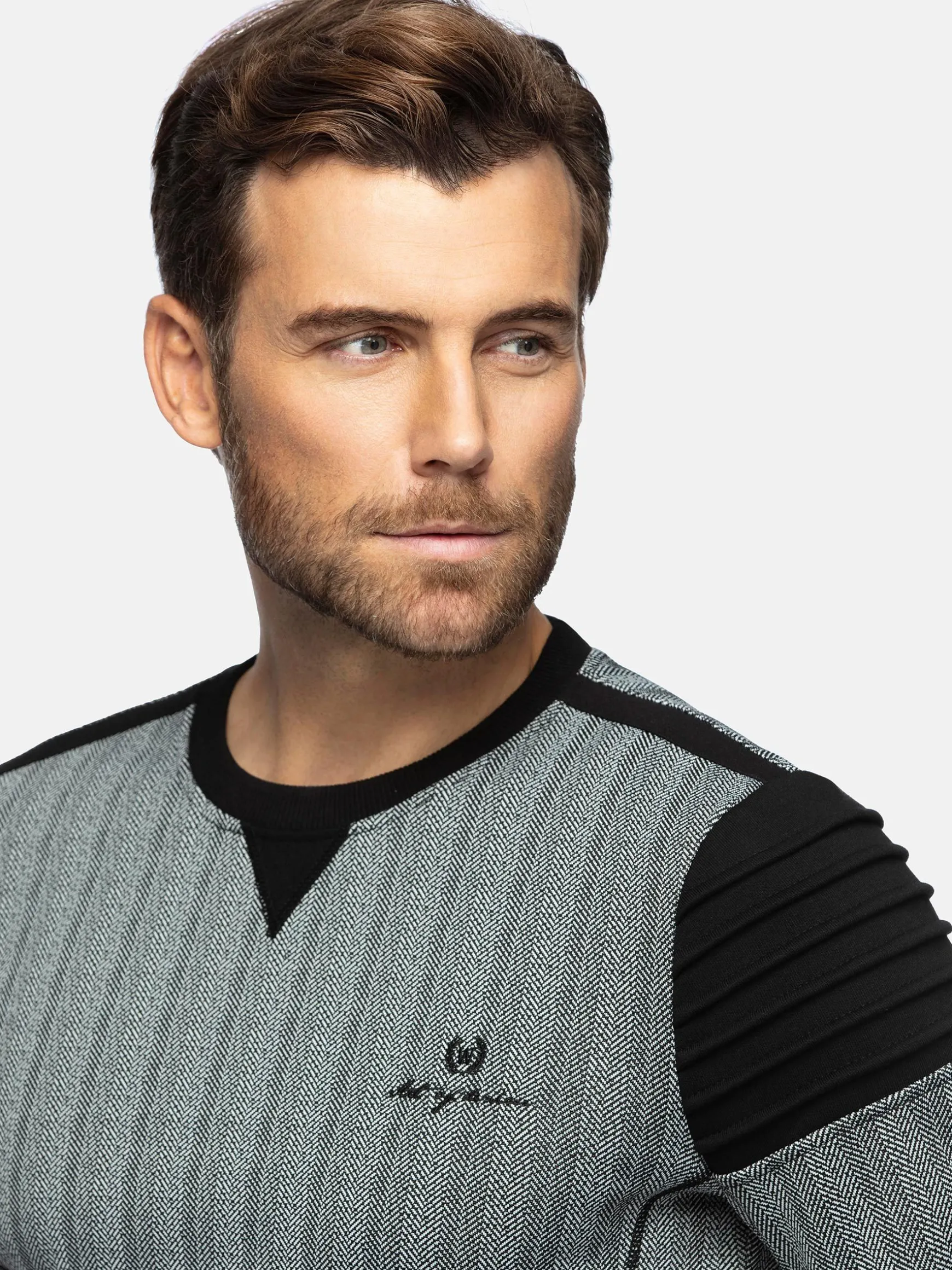 WAM DENIM Sweaters & Vesten*Zaire Crew Neck Grey Sweater